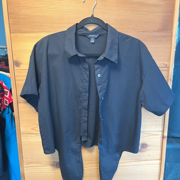 Banana Republic Black Tie-Front Top - Picture 2 of 8